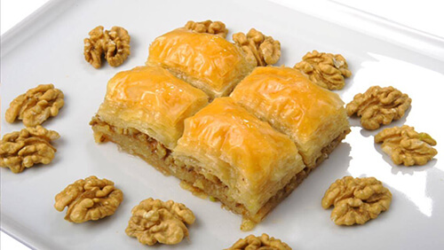 Baklavarullar - god baklava med valnötter 